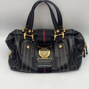 Gucci Black Leather Aviatrix Medium Boston Satchel